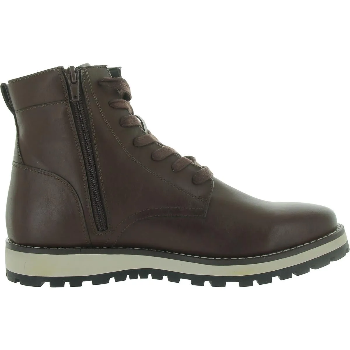 Alfani Mens Andres Faux Leather Ankle Chukka Boots