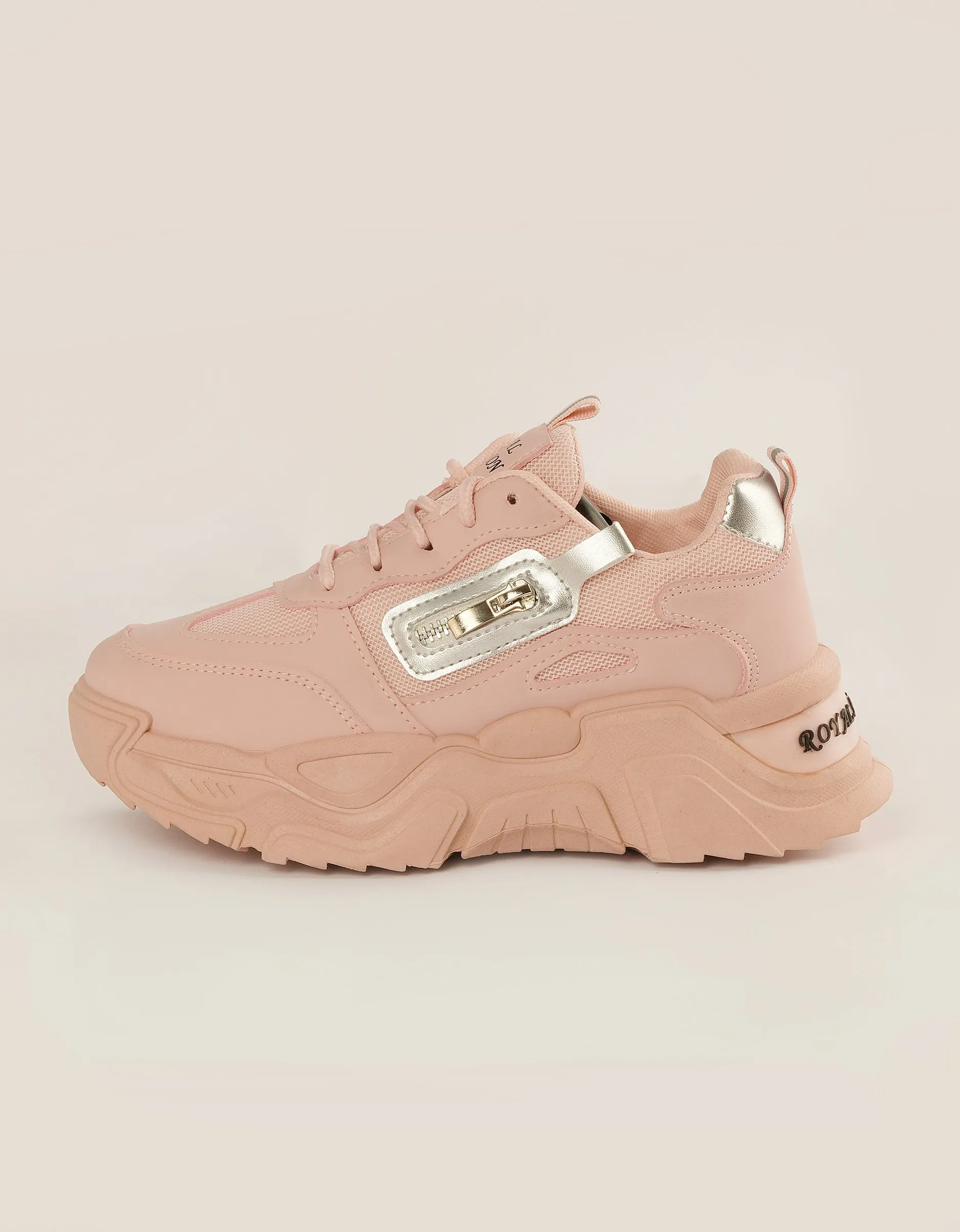Blush Burst Chunky Sneakers - Dusty Rose