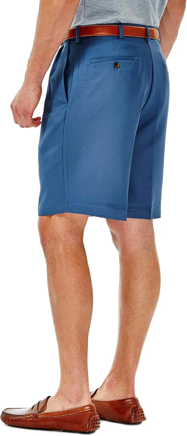 Haggar Men's Cool 18 Classic Fit Pleat Front Expandable Waistband Short (Regular and Big & Tall Sizes)