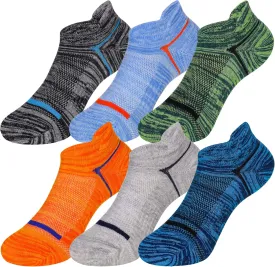 Kids Boys Ankle Socks Low Cut Athletic Cotton Sport Socks For Little Boys 6 Pairs