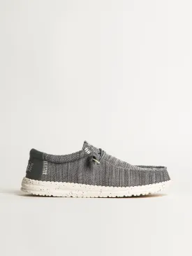 MENS HEY DUDE WALLY STRETCH SOX SLIP-ON - GREY