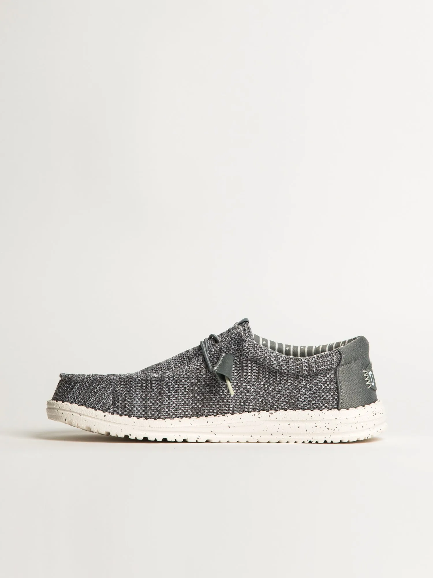 MENS HEY DUDE WALLY STRETCH SOX SLIP-ON - GREY