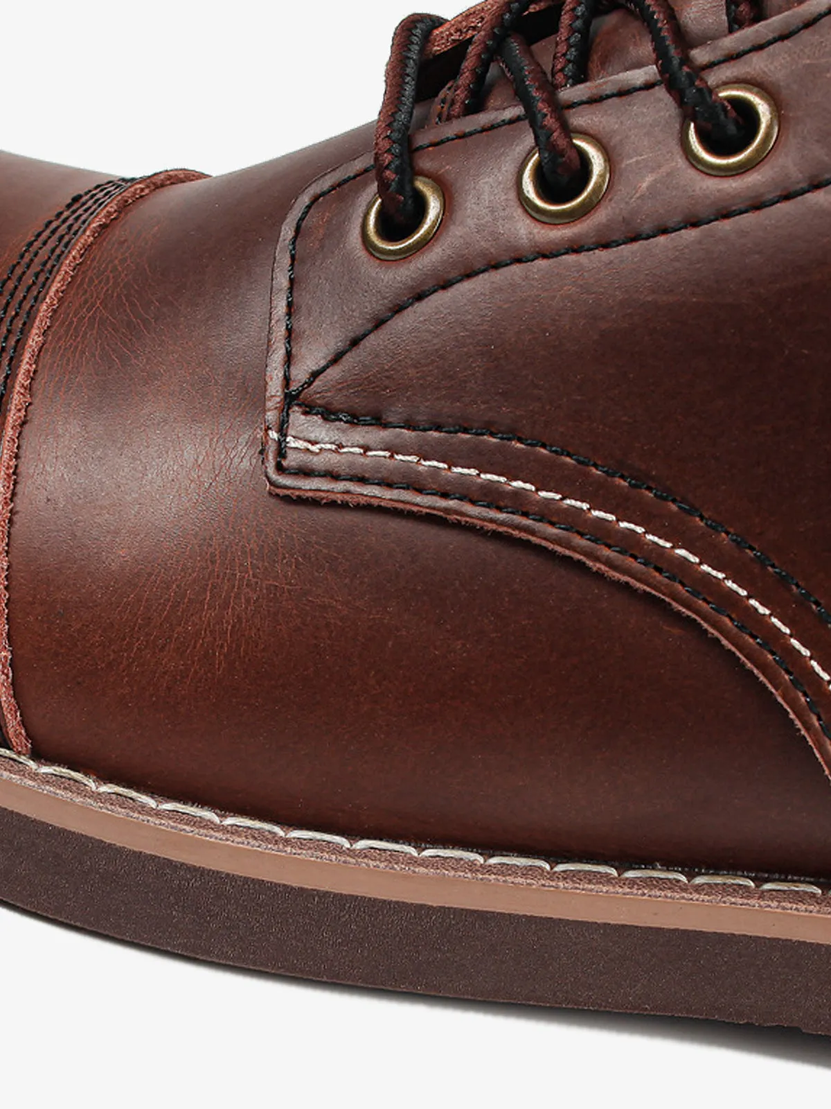 Retro American Style Leather Tactical Boot