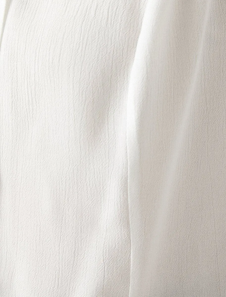 Ruffle Strap Cami in White