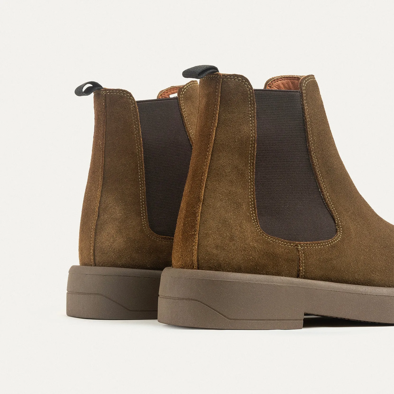 Rustic Luxe Chelsea Boots- Olive Brown
