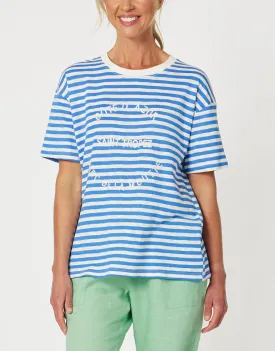 Saint Tropez Stripe Tee - Blue