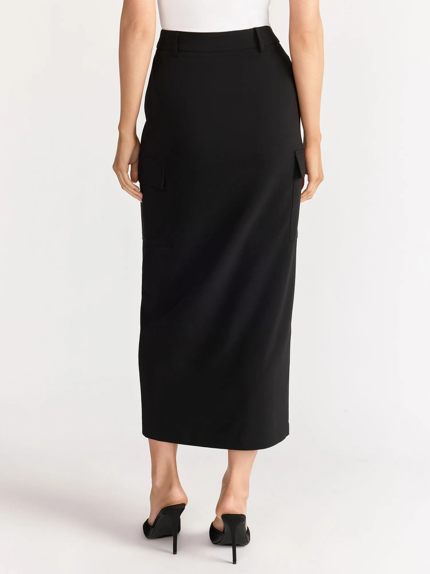 Sans Souci Front Slit Cargo Column Maxi Skirt - Brands We Love