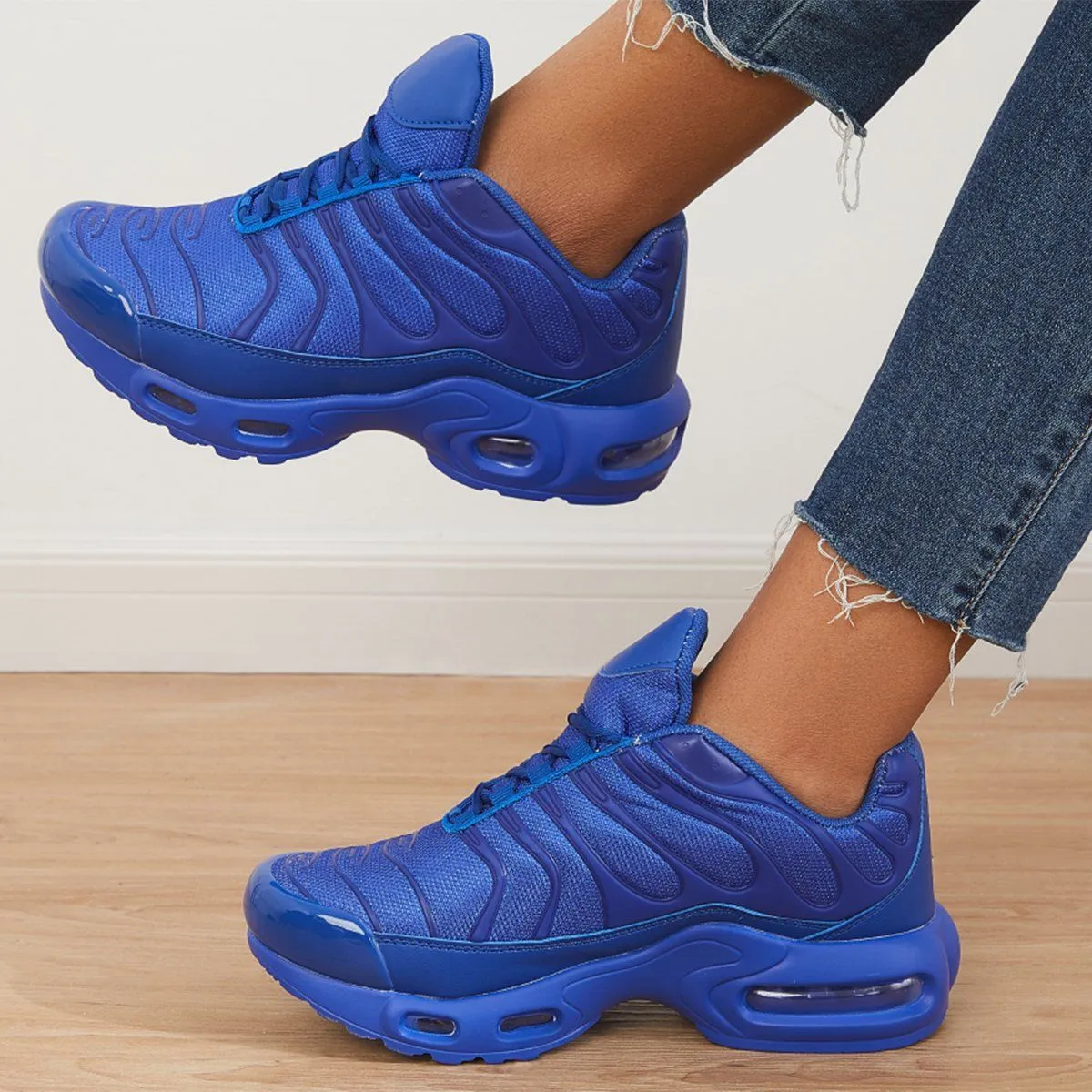 Sohiwoo  Women Comfortable Sneakers Air Cushion Lace-Up Running Shoes Chunky Sneakers