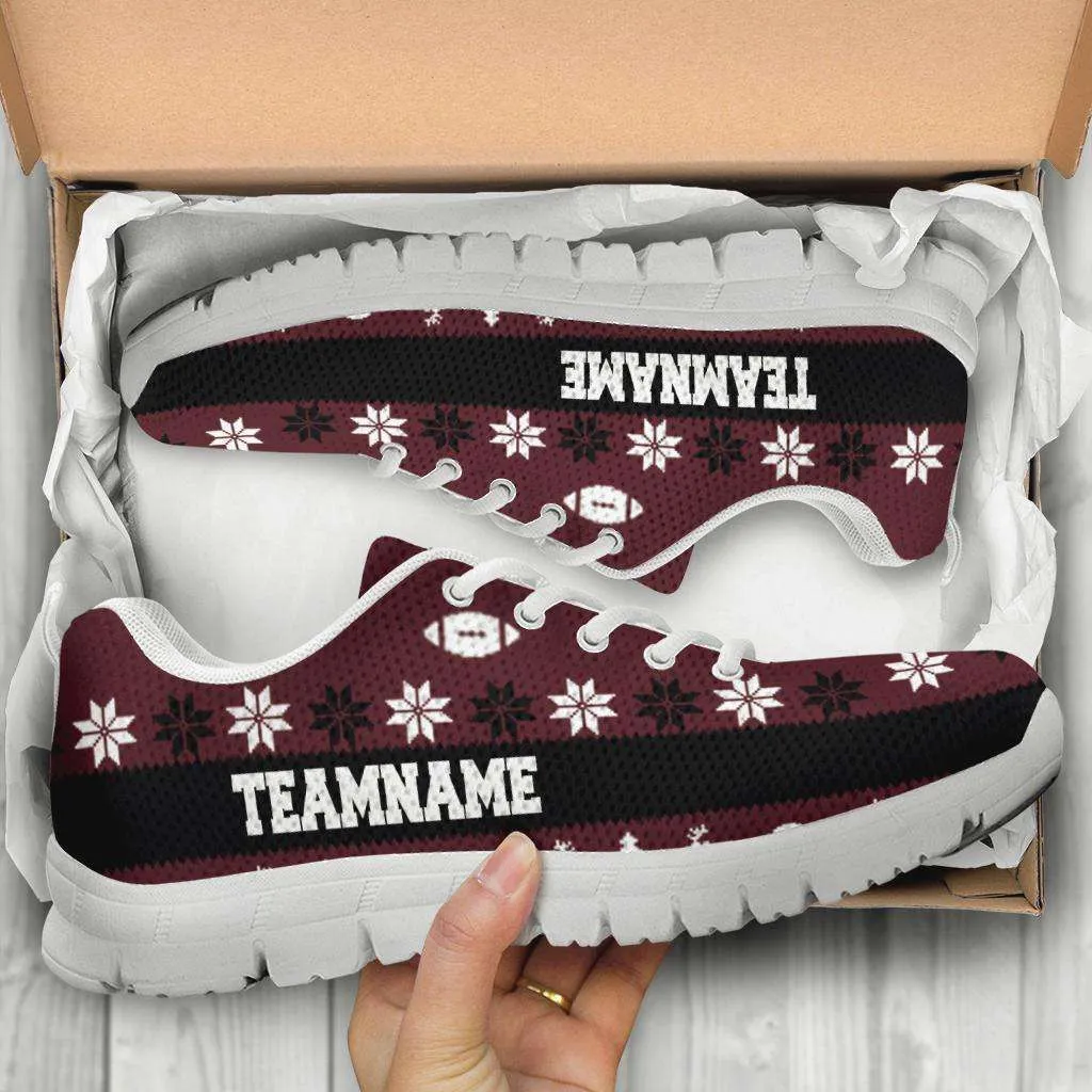 Ugly Christmas Snowflakes Personalize With Your Phrase Running Shoes