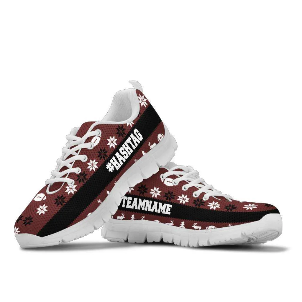 Ugly Christmas Snowflakes Personalize With Your Phrase Running Shoes
