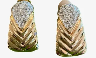 VINTAGE 80'S GOLD EARRINGS